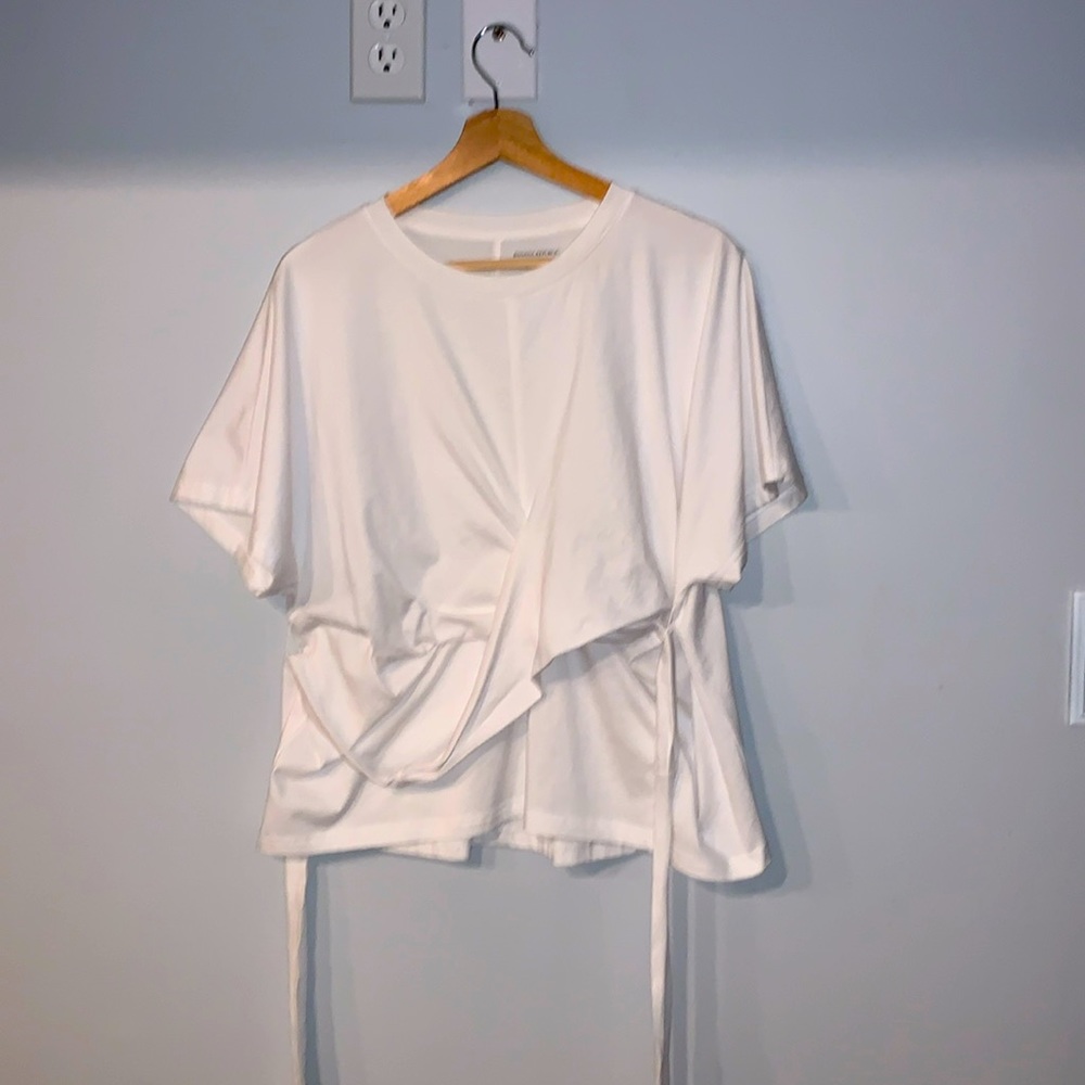 Banana Republic white flowy shirt